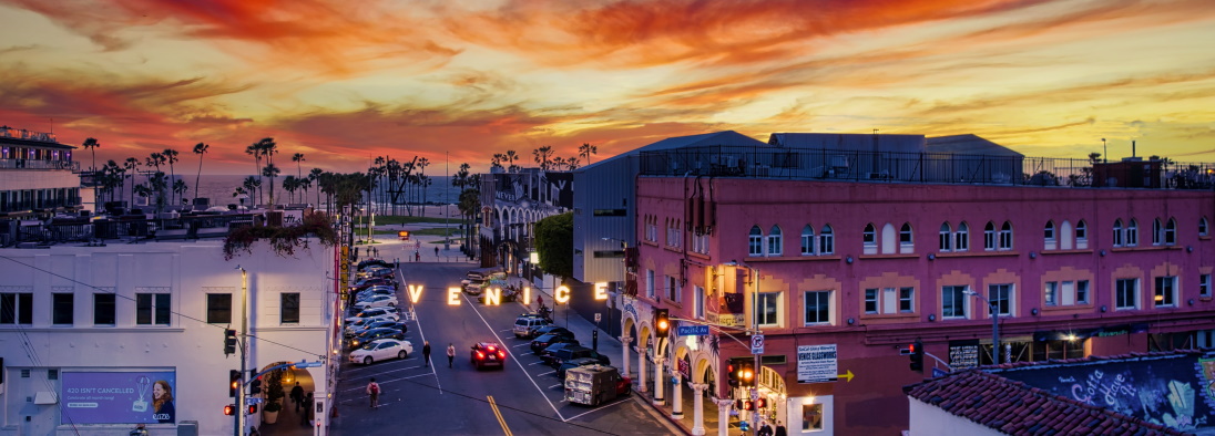 Venice Beach at sunset