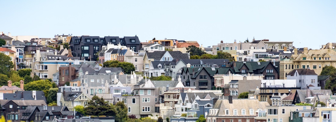 Luxury houses in Noe Valley, San Francisco