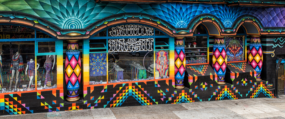 A colourful storefront in San Francisco